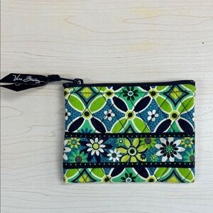 Vera Bradley Green and Blue Floral coin purse
